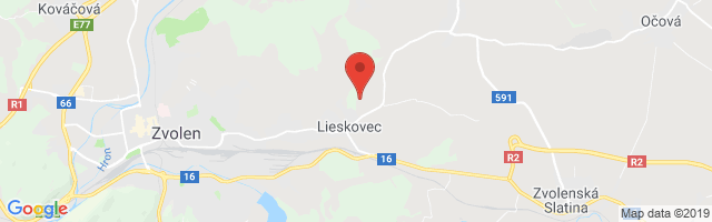 Google map: Lieskovský tenisový klub - LTC, Hájik